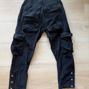MNML Black Corduroy Cargo Pants